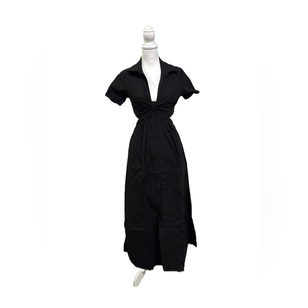 Black dress with side slits